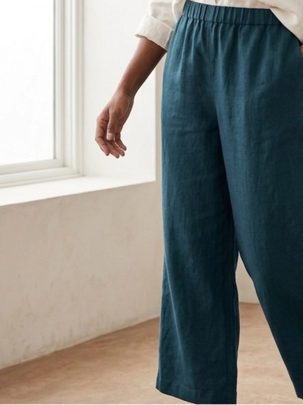 Muriel Dombret Linen Ankle Pants